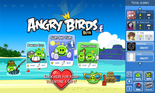 Angry Birds đón Valetine trên Facebook - Ảnh 2