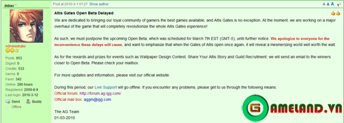 Game thủ mất kiên nhẫn vì Altis Gates hoãn Open beta