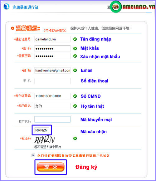 Hướng dẫn đăng ký Dự Ngôn Online phiên bản Trung Quốc