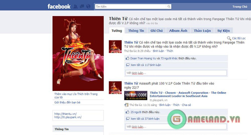 Thiên Tử Online tiếp tục lấn sân sang Facebook 2